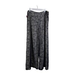 V Cristina Black Lace Overlay Wide Leg‎ Palazzo Pants Party Women Size 14 New